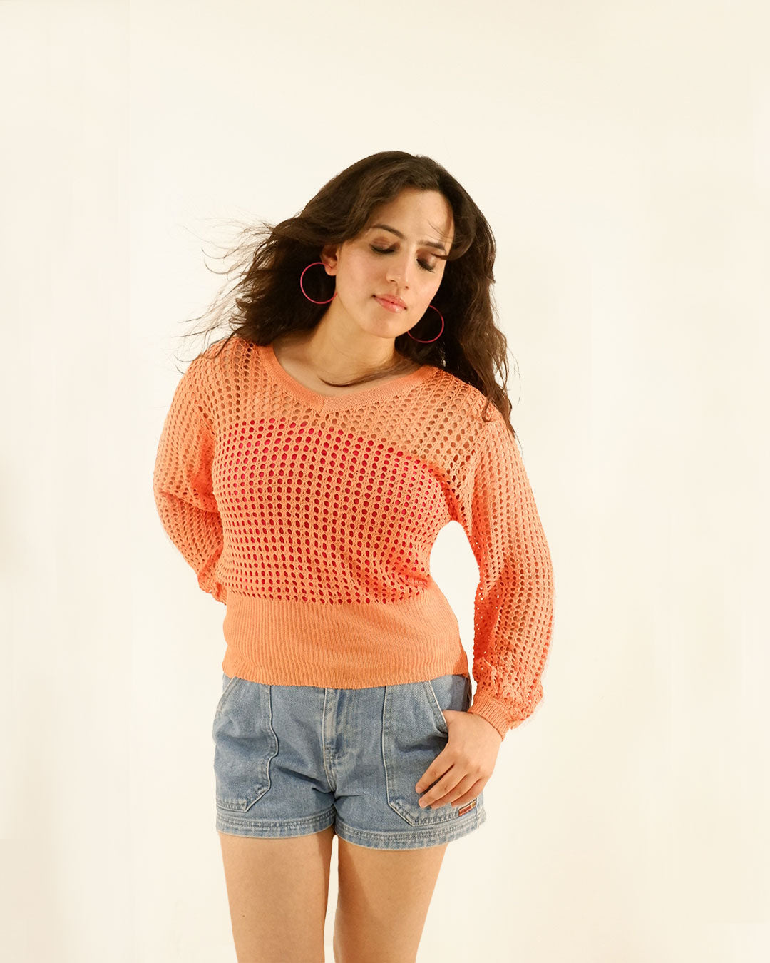 Women's Knitted Mesh Top